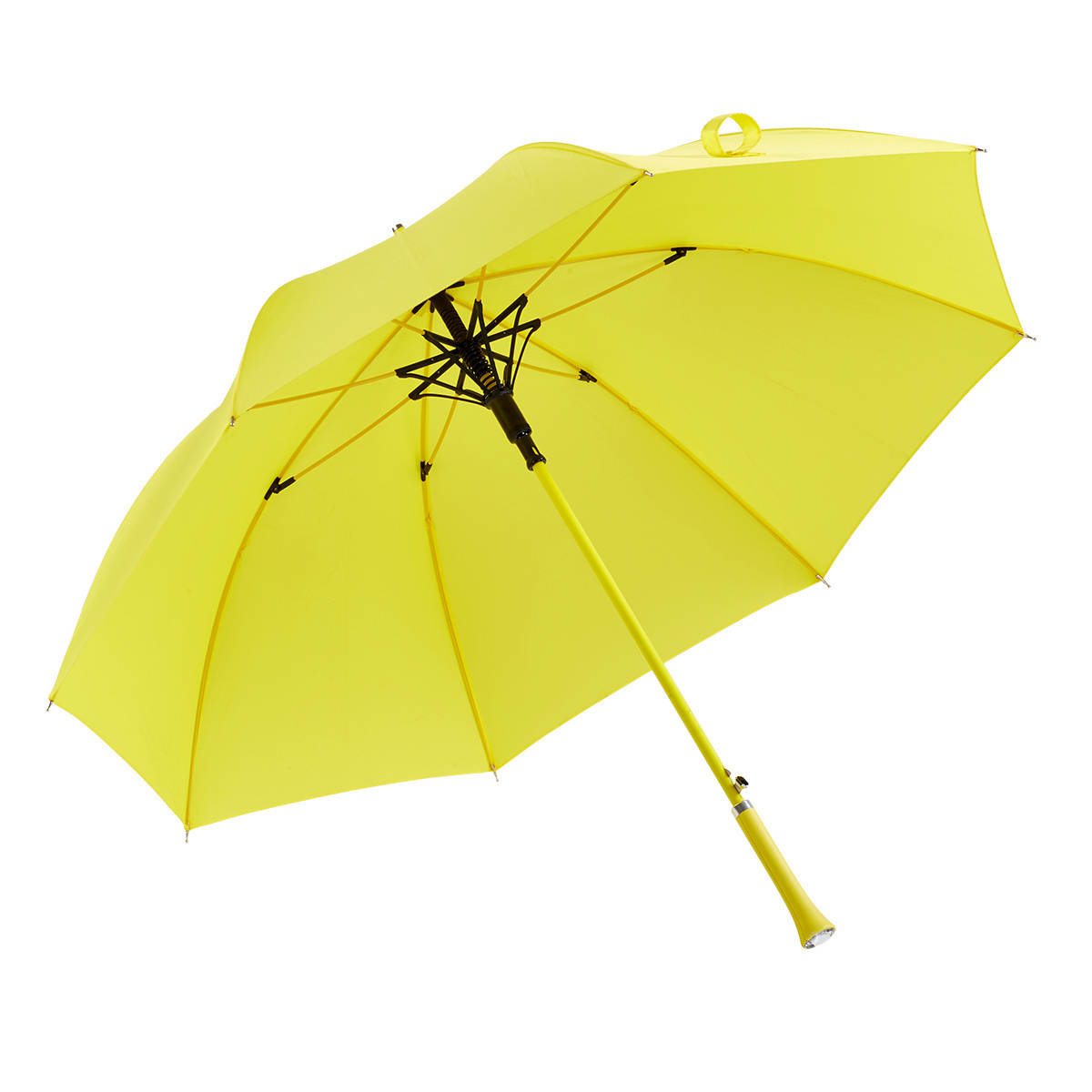 Ovida full body factory yellow fiberglass PU cover handle crystal diamond yellow umbrella