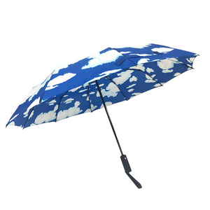 Ovida premium gift promotional logo prints 10ribs auto open and auto close custom umbrella reverse folding umbrella