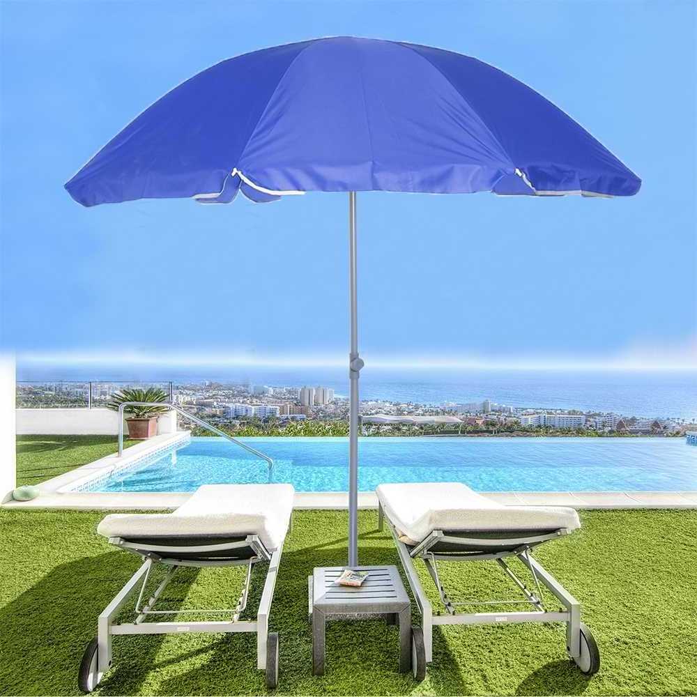 Ovida 54inch basic white pole steel beach umbrellas parasol outdoor pool custom beach umbrella