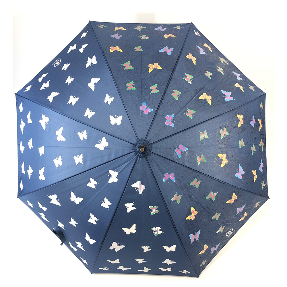 Ovida Magic color changing umbrella with butterfly logo prints umbrella change color