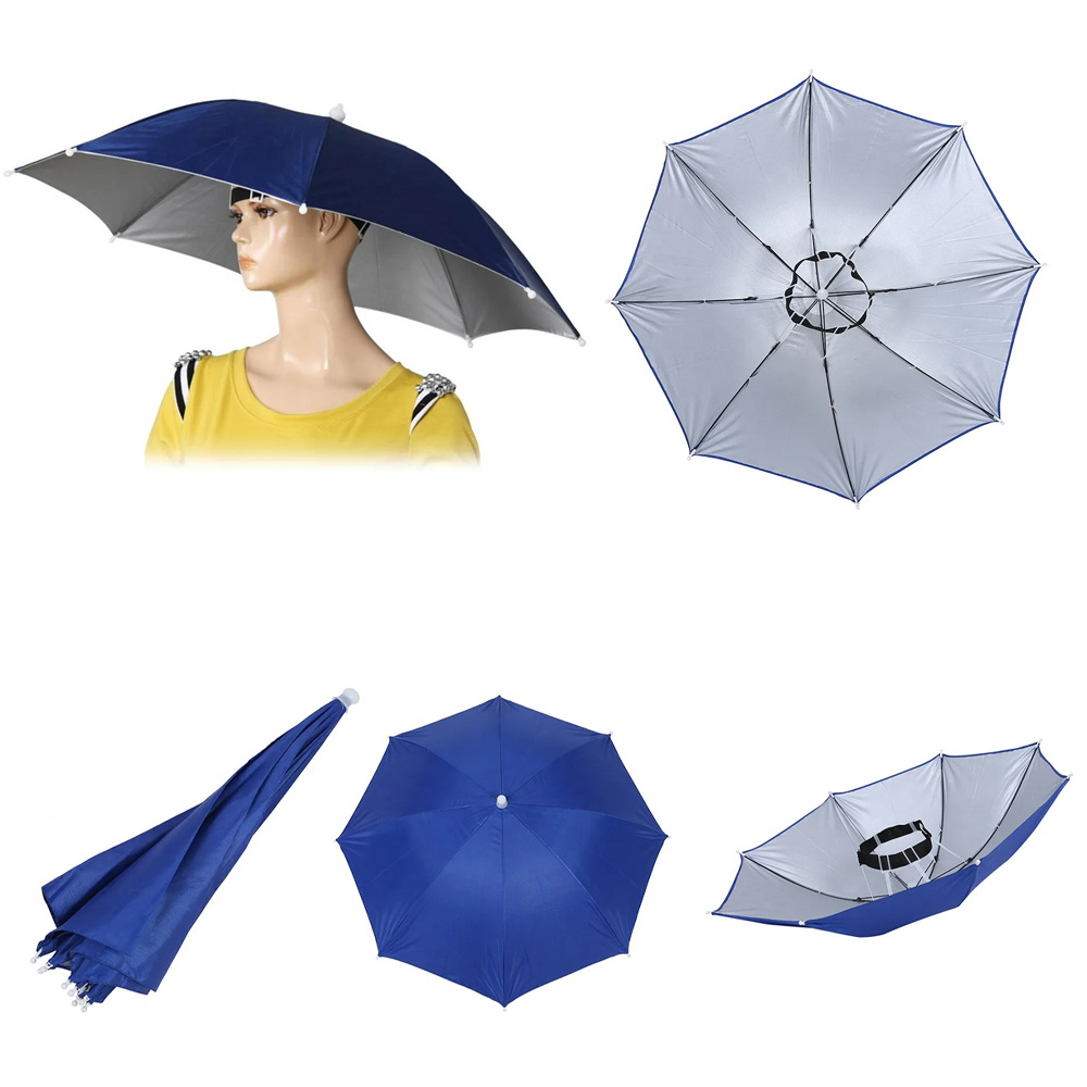 Ovida Hat Umbrella China Best Quality Portable Waterproof Outdoor Head Hat Umbrella  Hands Free Hat Umbrella With Logo Printing