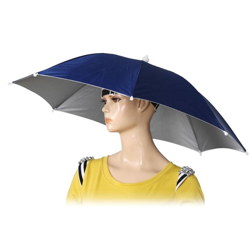 Ovida Hat Umbrella China Best Quality Portable Waterproof Outdoor Head Hat Umbrella  Hands Free Hat Umbrella With Logo Printing