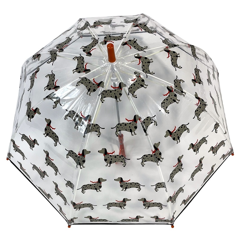 Ovida POE Transparent Dog Design Umbrella With Custom Logo Promotional Gift Umbrellas For Children's Day