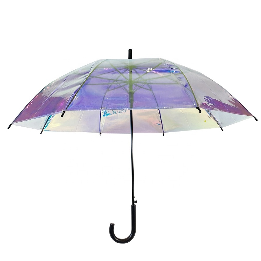 Ovida POE hot sale dome shape umbrella clear transparent umbrella plastic umbrella