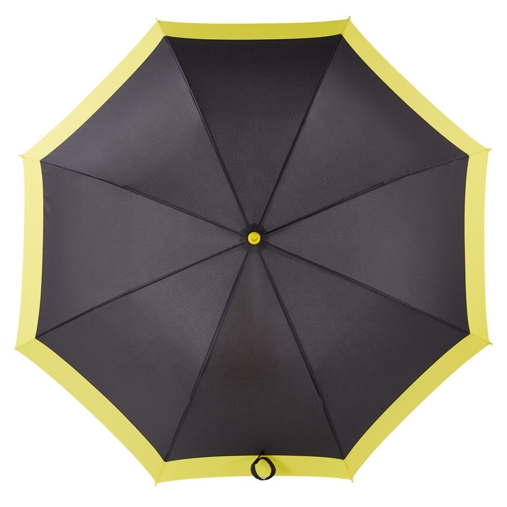 Ovida 27 Inch 8 Ribs Big Size EVA Soft Handle Colorful Rribs Black And Yellow Golf Club Umbrella Automatic