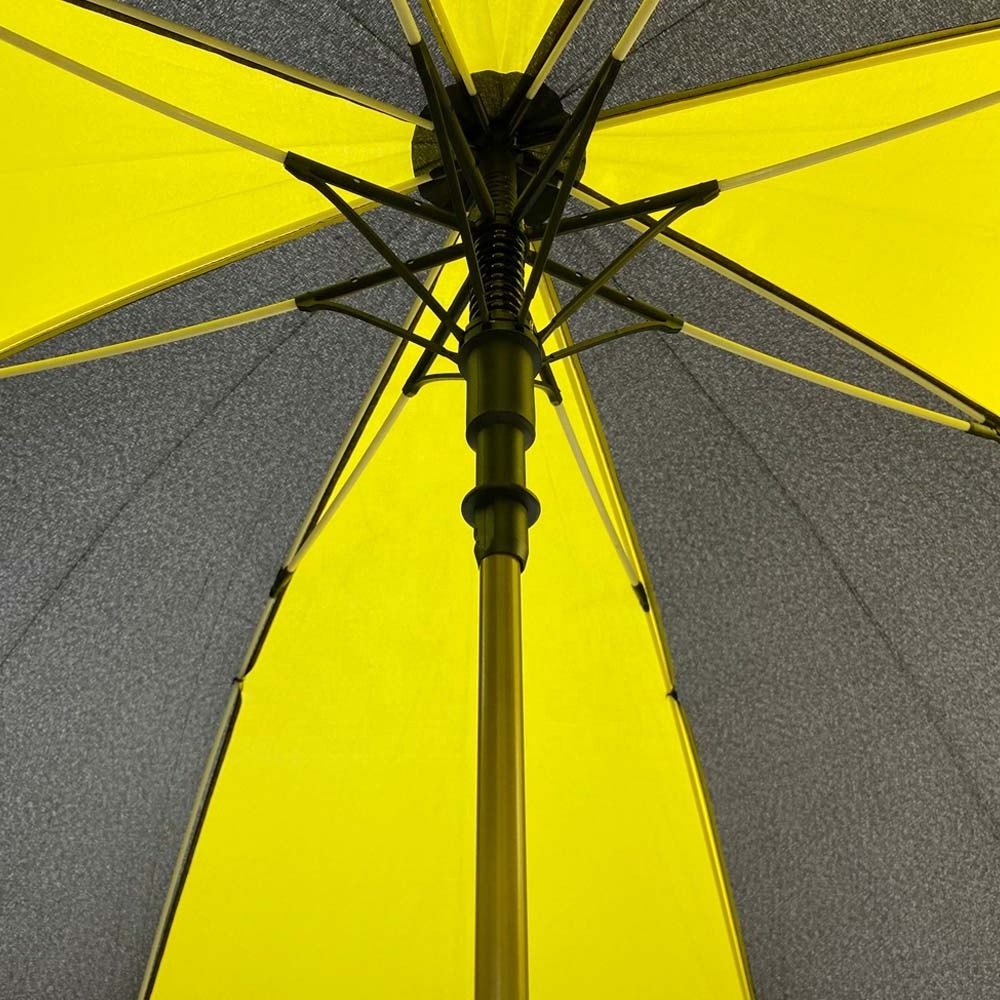 Ovida 27inch Golf Umbrella From Umbrellas Factory Custom Logo Design Umbrella With Splicing Black And Yellow Colors