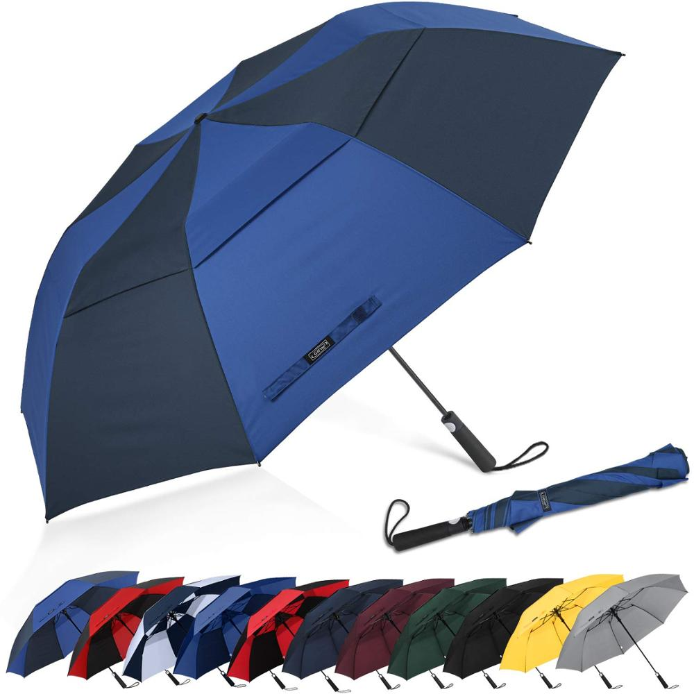 Ovida Wind Resistant Fully-Automatic Umbrella Rain  2 Folding Gift Parasol Compact Large Travel car umbrellas