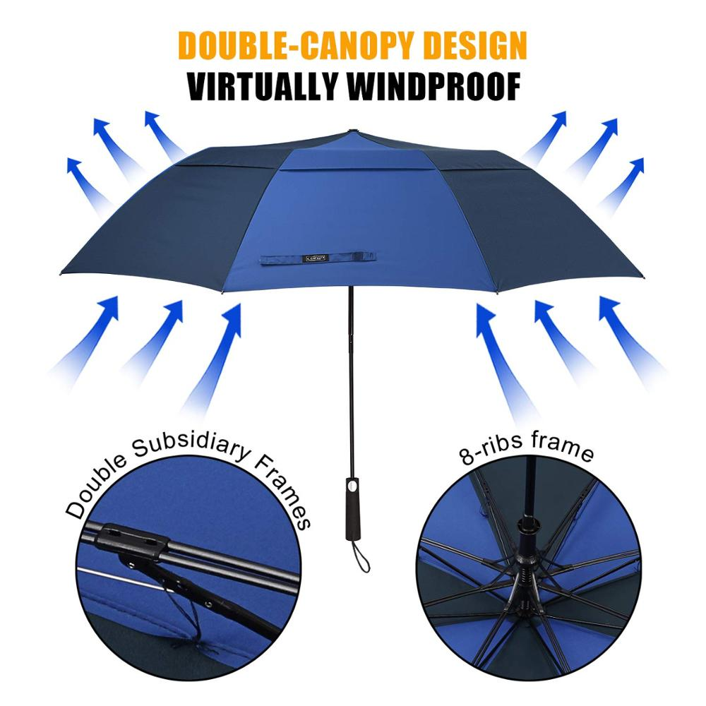 Ovida Wind Resistant Fully-Automatic Umbrella Rain  2 Folding Gift Parasol Compact Large Travel car umbrellas