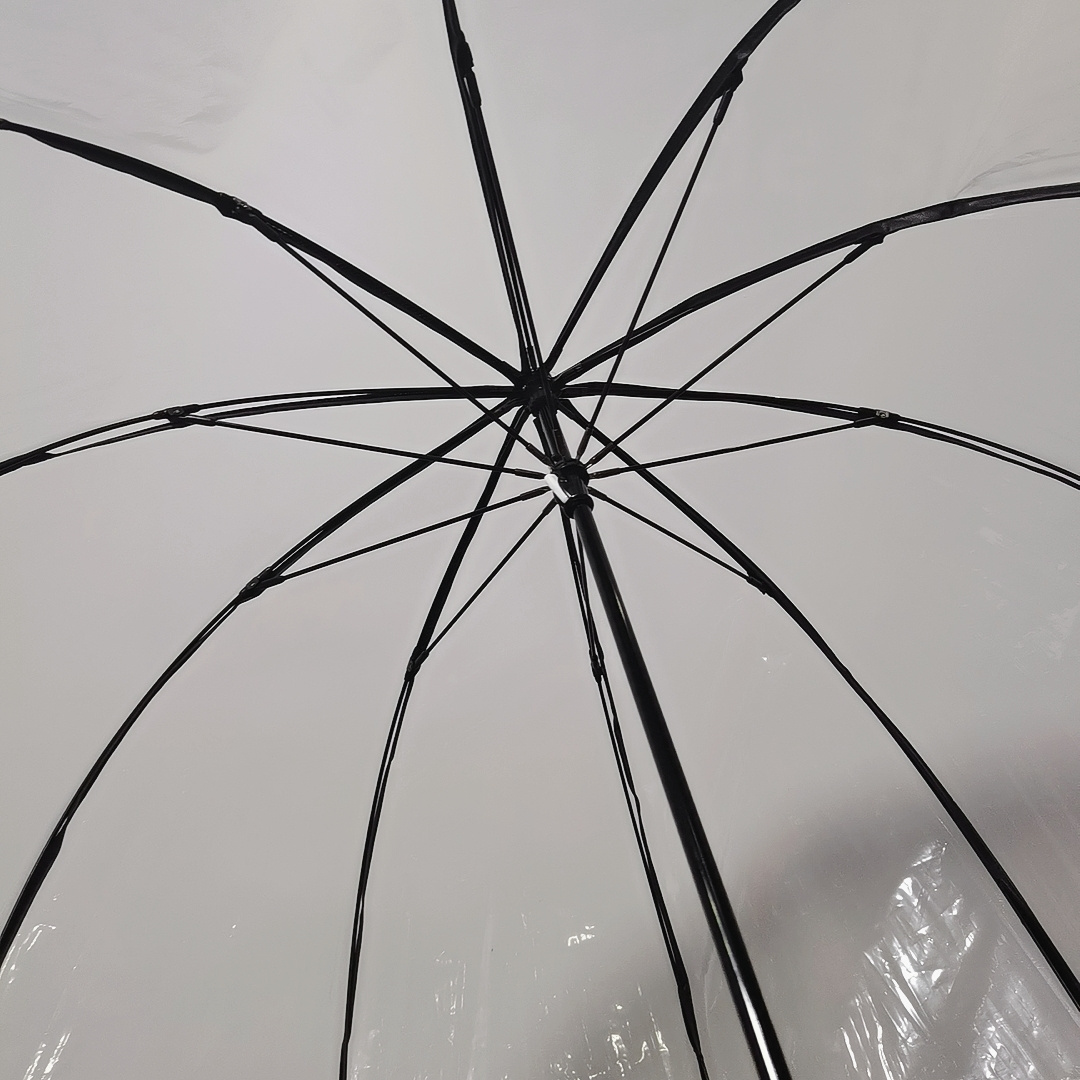 Ovida OEM Custom Automatic Full Body Clear Plastic Umbrella POE PVC Transparent dome shape helmet umbrella