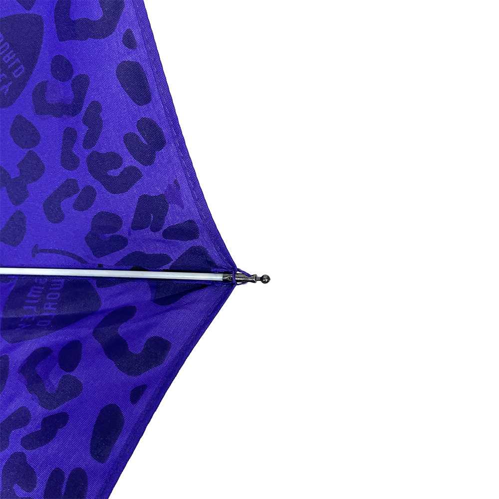 OVIDA 3 folding umbrella custom leopard purple umbrella manual open compact umbrella