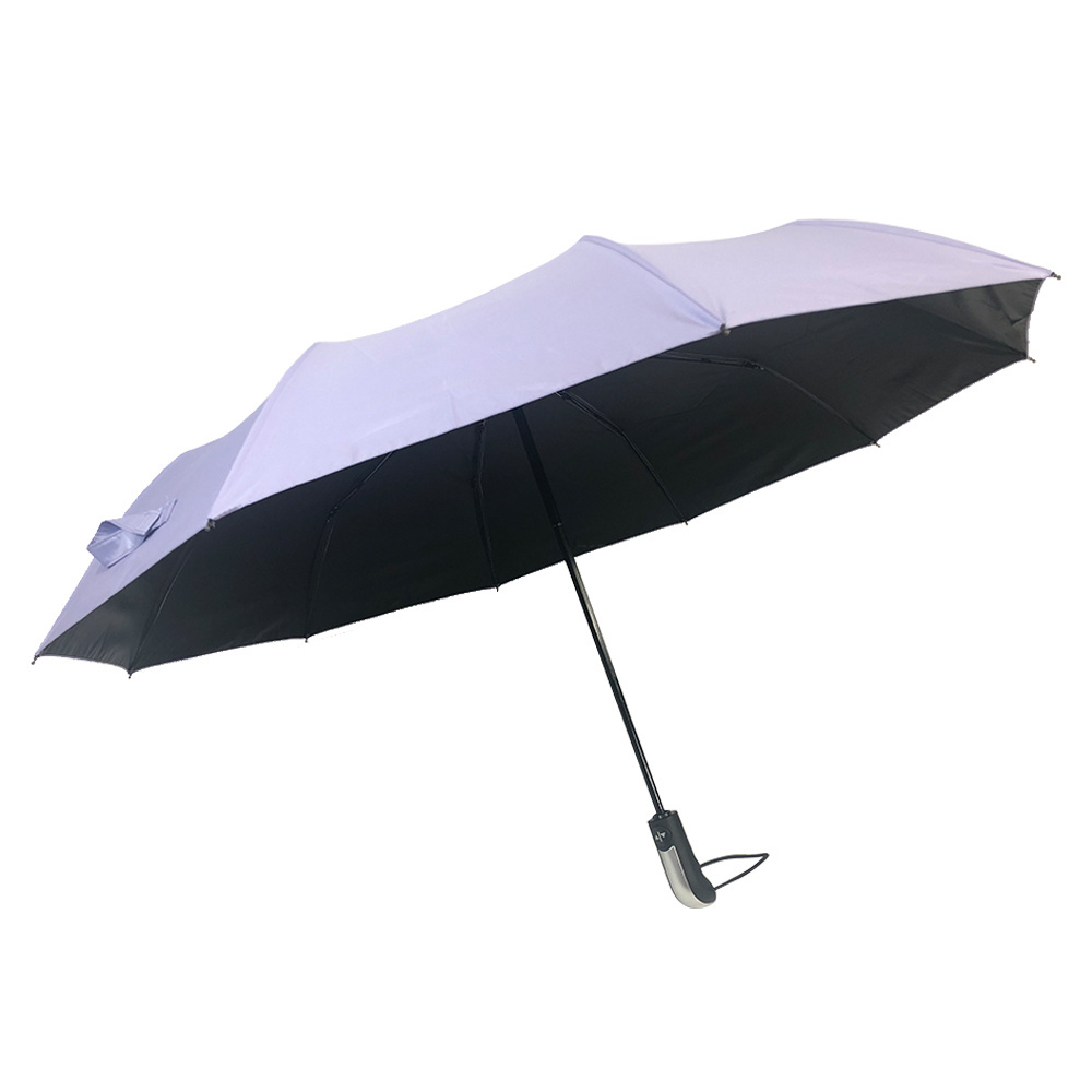 OVIDA 3 Folding 23inch 10ribs Windproof Automatic Open And Close Umbrella With Logo