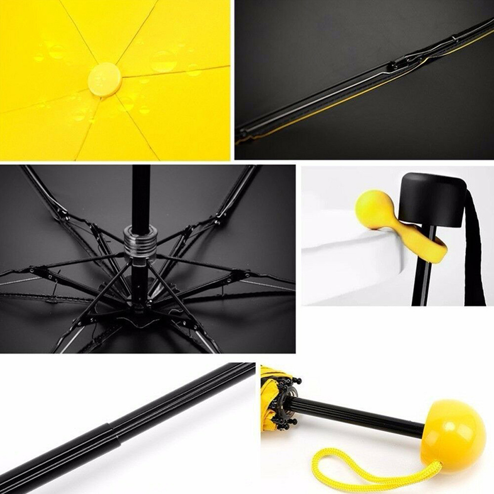 OVIDA Factory new design pill umbrella 50% mini solar rain pocket folding umbrella business gift hard box UV protection umbrella