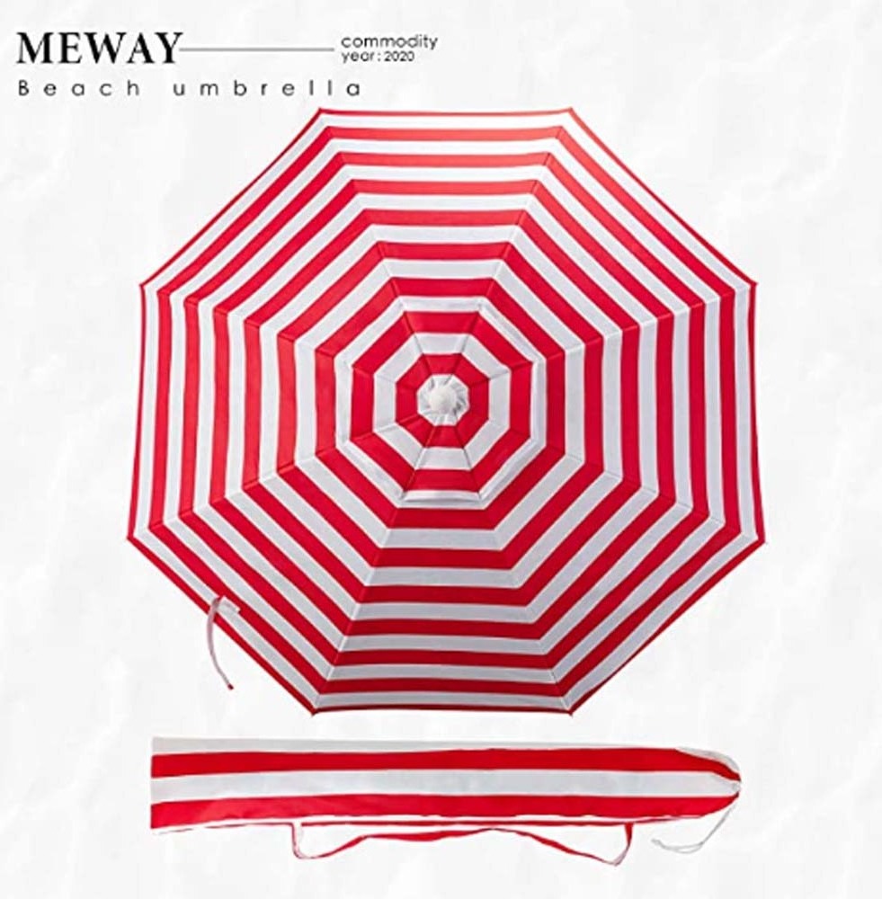 OVIDA Oversize Portable Outdoor Beach Umbrella with Sand Anchor and Tilt Mechanism Premium Quality