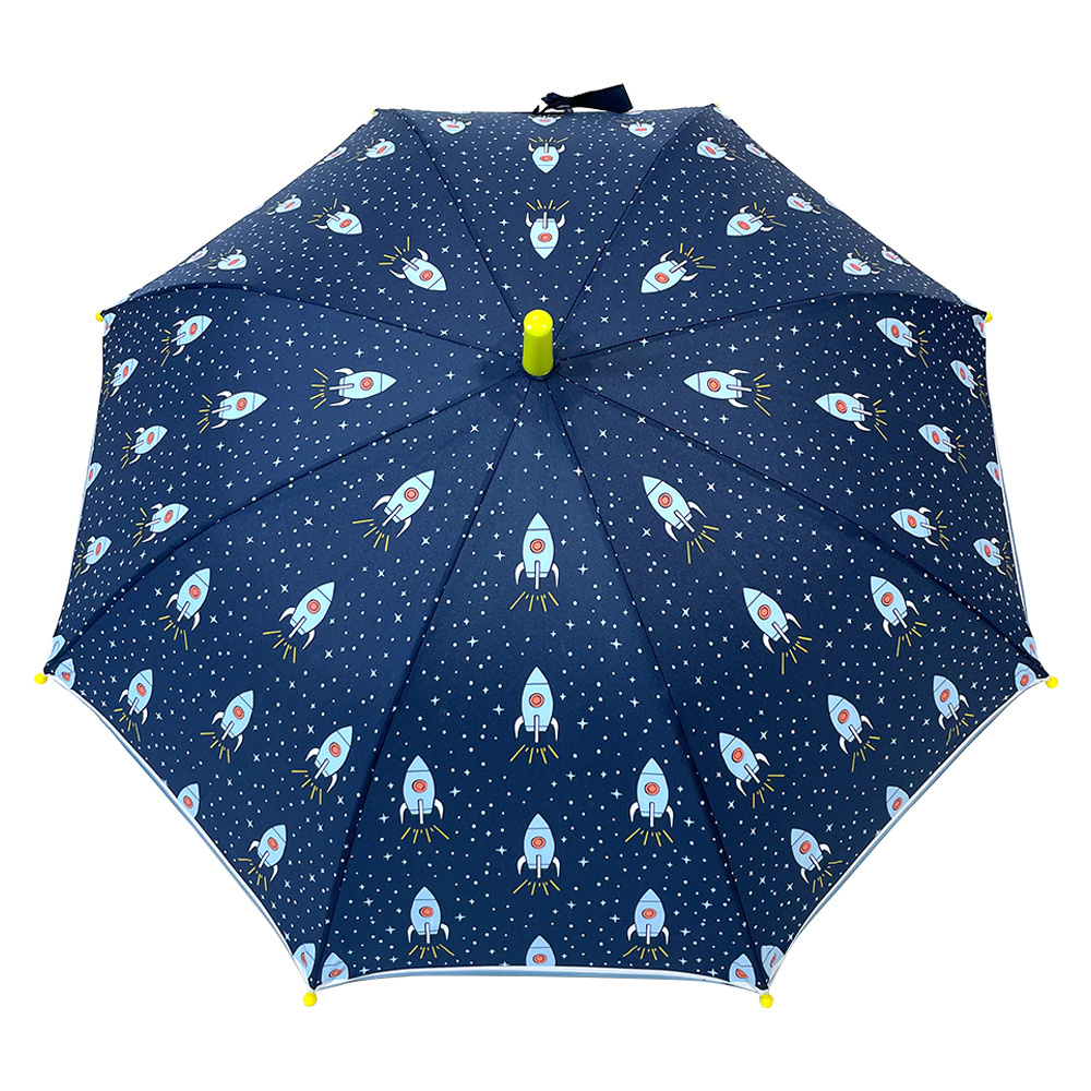 Ovida Auto open children umbrella kid umbrella with Rocket Pattern for boys cute pattern with customized logo