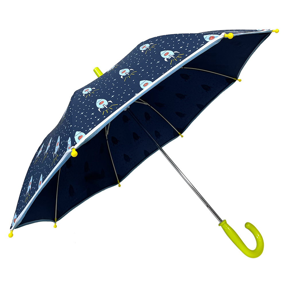 Ovida Auto open children umbrella kid umbrella with Rocket Pattern for boys cute pattern with customized logo