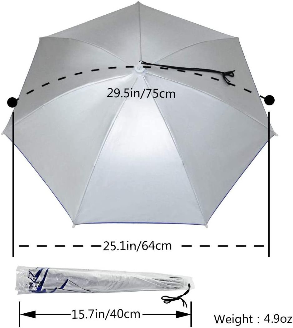 Promotional Customized Colorful Mini Foldable Rain Sun Hard Head Hat Umbrella For Adults and Kids