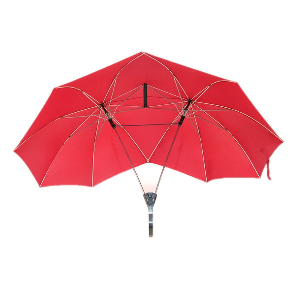 Ovida Innovate Red Umbrella Wedding Quality Two People Couple Twin Umbrellas