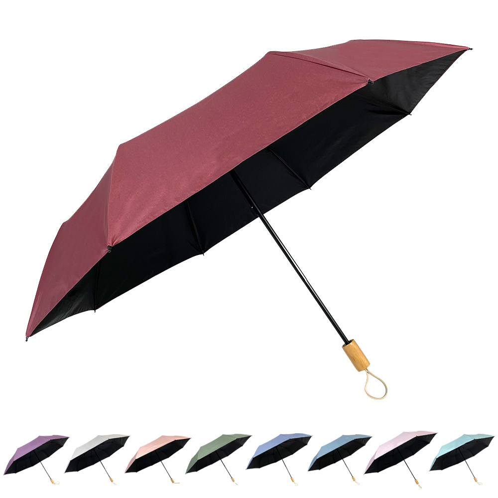 Ovida 21 Inch 8 Ribs Folding Umbrella UV Protection Umbrella Rainy and Sunny Day Umbrella With Logo