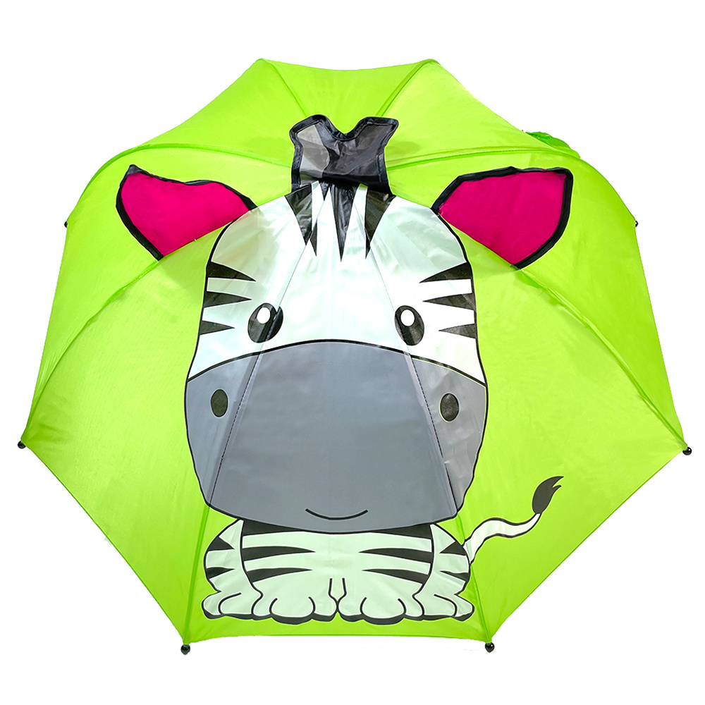 Ovida Manufacturer Supplier Cute Animal Kids Umbrella 3D Horse Ear Rainproof Straight Children Umbrella With Printing