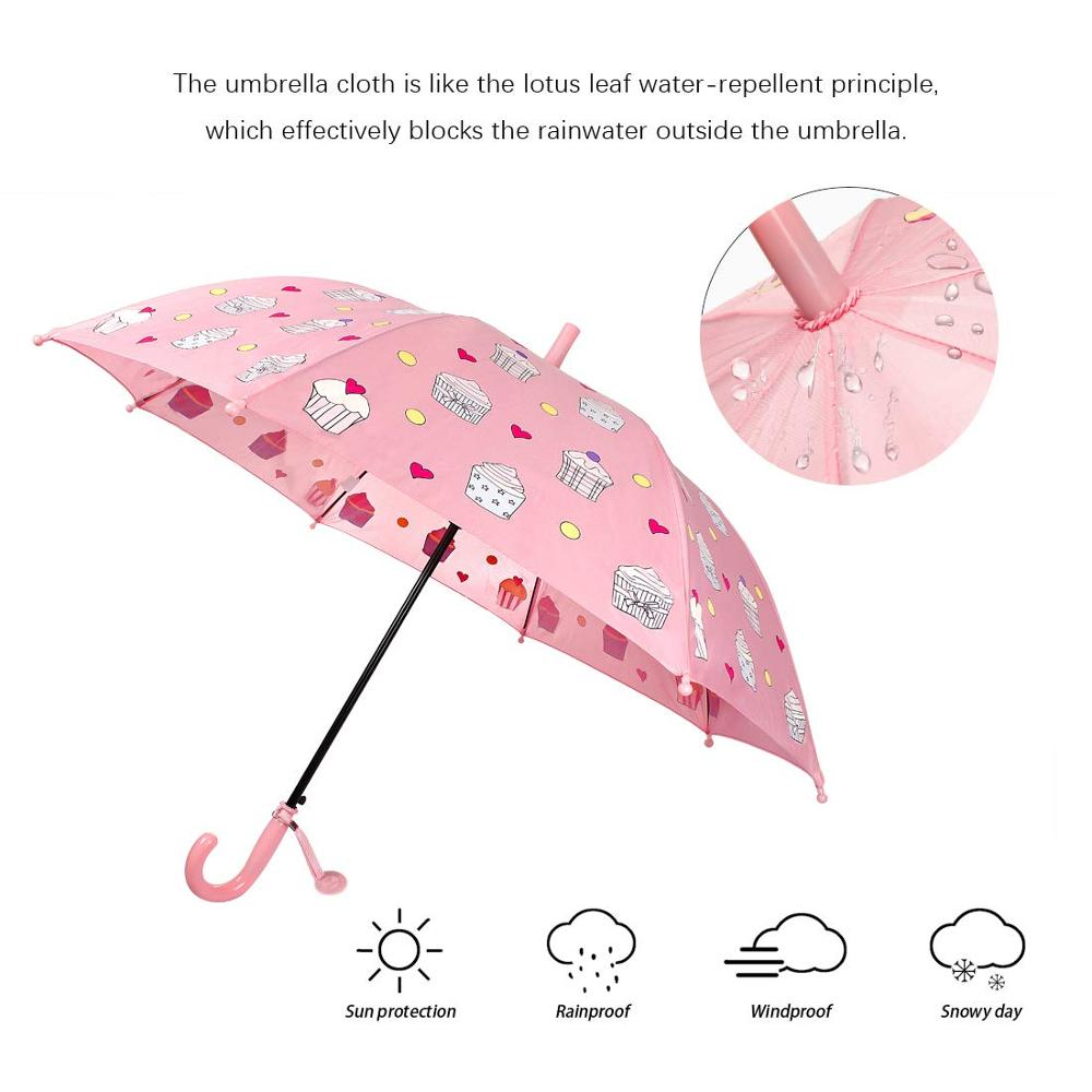 Ovida  School Children Umbrella Creative Custom Printing Gift For Baby Color Changing Ice Cream Kids Umbrella