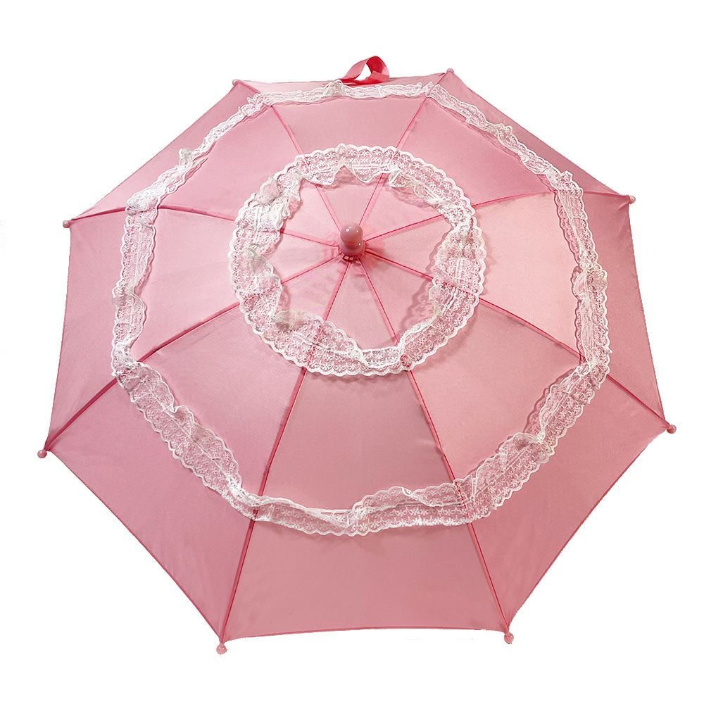 OVIDA with Lace Automatic Open Mini Kids Umbrella Color Fabric Genuine Guarantee Cute China Children Pink Custom for Children