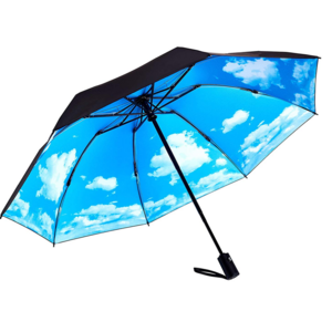 OVIDA New Design 3 Fold Auto Open And Close Reserve Umbrella With Photo Printing