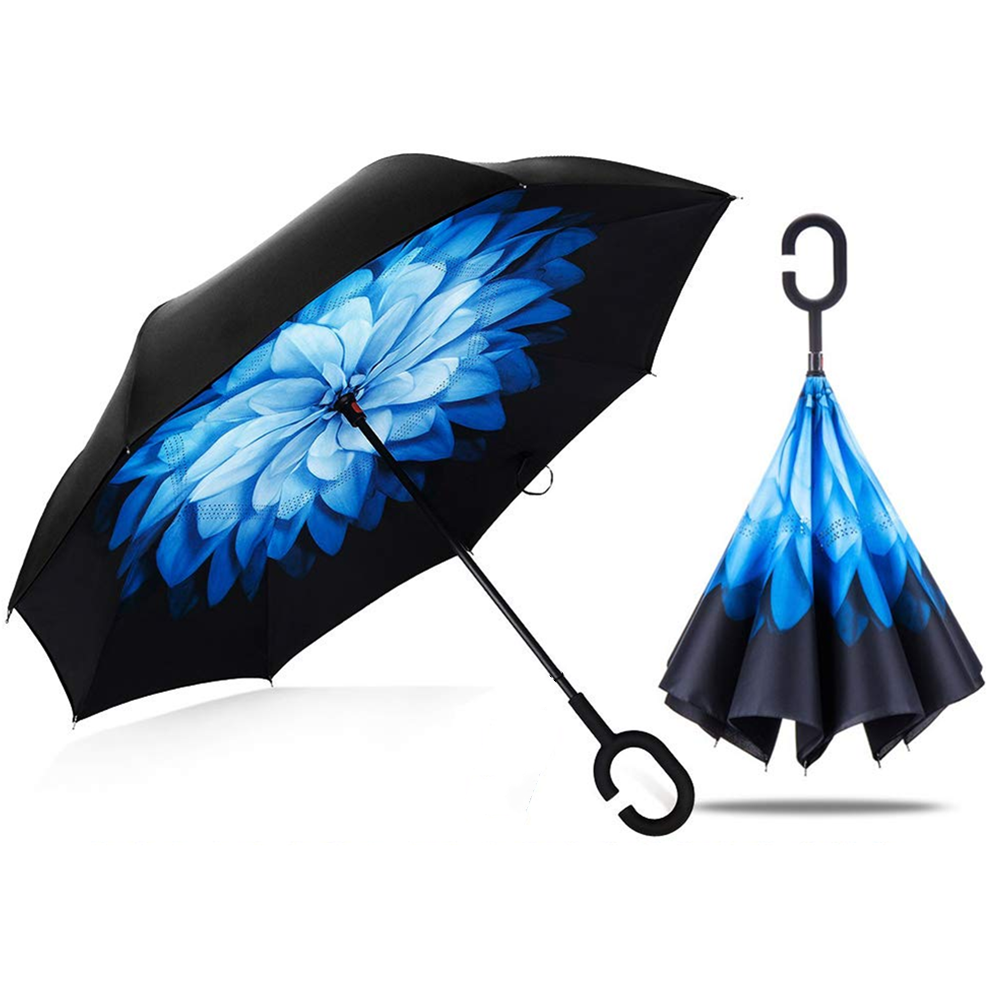 OVIDA umbrella upside down umbrellas for the rain waterproof inverted umbrella windproof