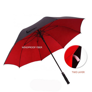 Ovida Golf Umbrella Promotion Advertising Wholesale Custom Print Logo Golf Straight Windproof Umbrella with logo printing