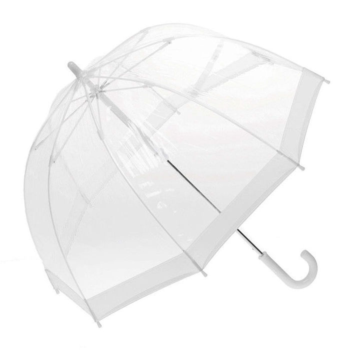 32Inch 8Ribs Child Dome Shape Bubble PVC POE EVA See Through Transparent Clear Plastic Kids PVC Bird cage Umbrella