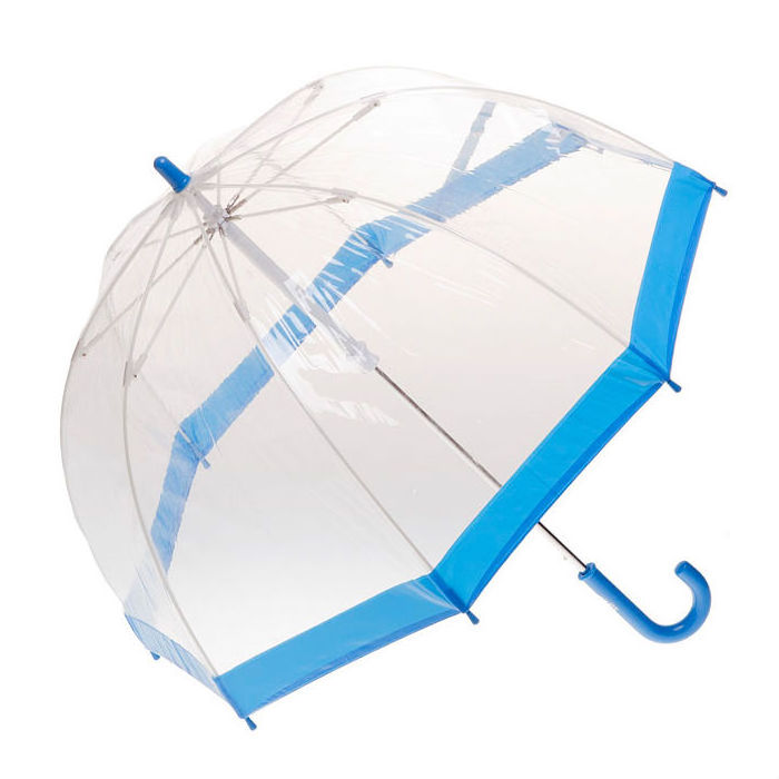 32Inch 8Ribs Child Dome Shape Bubble PVC POE EVA See Through Transparent Clear Plastic Kids PVC Bird cage Umbrella