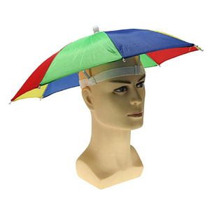 Multi-color Small Size Easy Taking Heat umbrella Outdoor Cycling Fishing Umbrella Hat  Head Cap