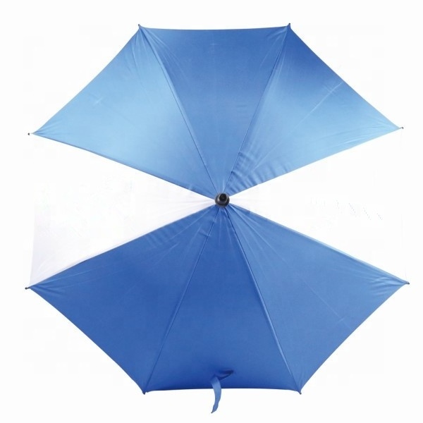 Ovida Promotional straight umbrella with white and blue color alternate