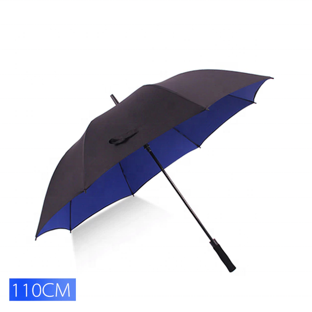 Super large golf umbrella with long handle with super strong windproof golf rain umbrella windproof double-layer golf umbrella