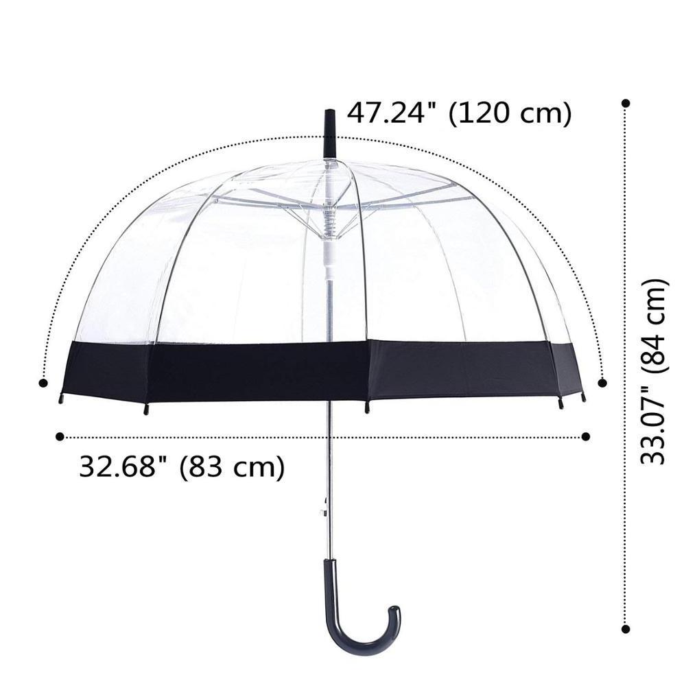 Ovida plastic PVC dome clear cheap kids umbrellas for child with logos