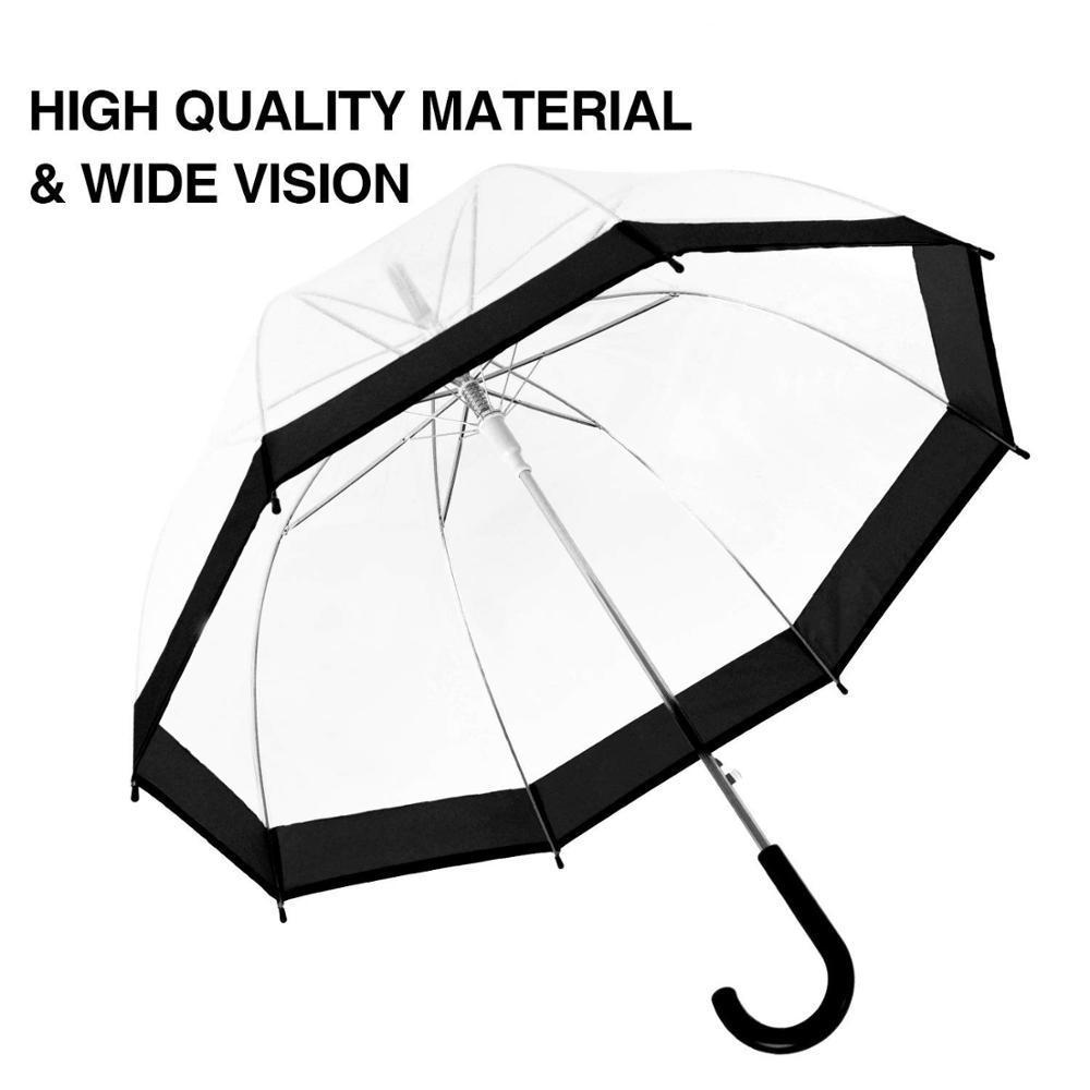 Ovida plastic PVC dome clear cheap kids umbrellas for child with logos