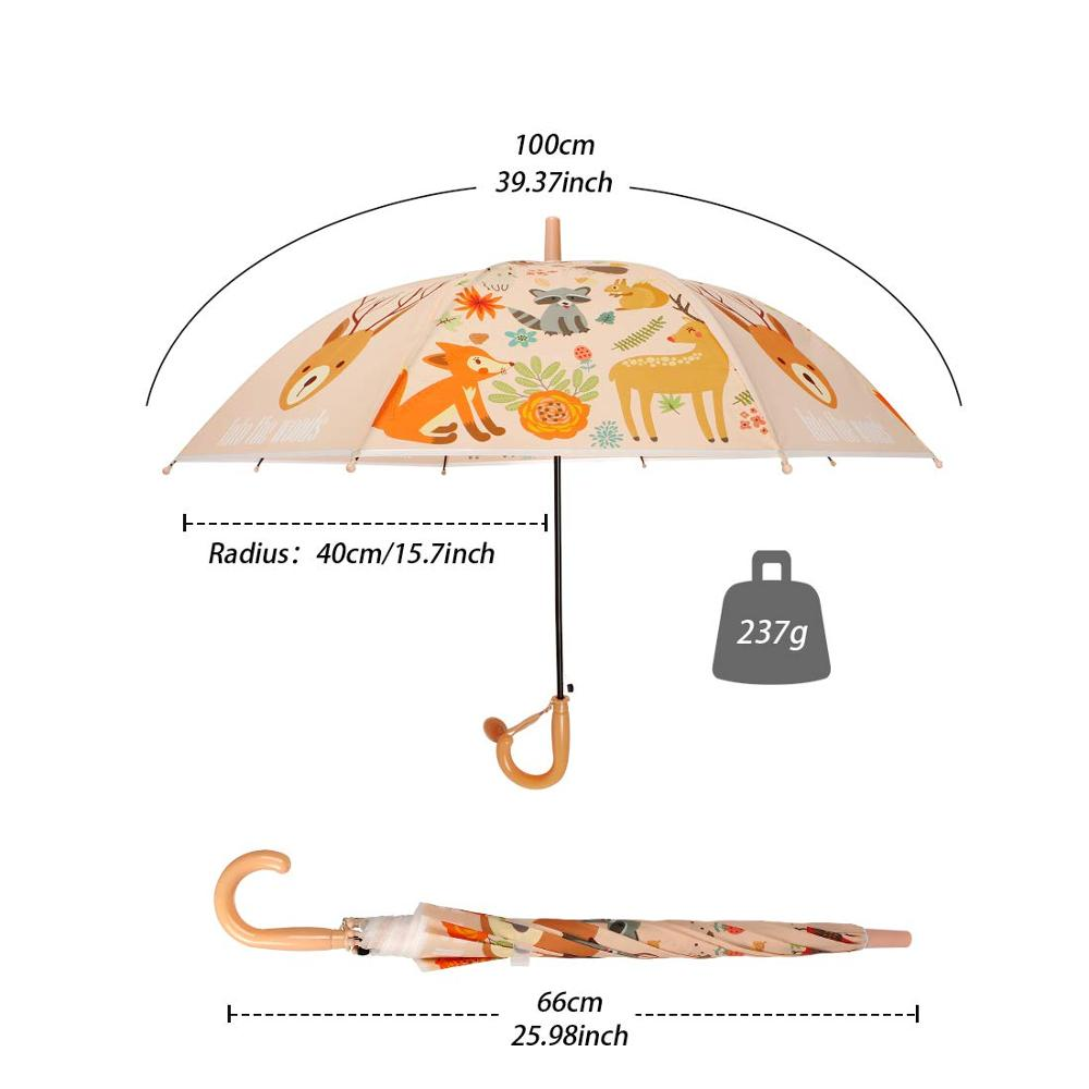 Transparent bubble pvc child umbrellas semi-automatic custom design printing kids poe plastic umbrella