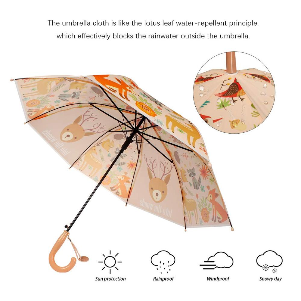 Transparent bubble pvc child umbrellas semi-automatic custom design printing kids poe plastic umbrella