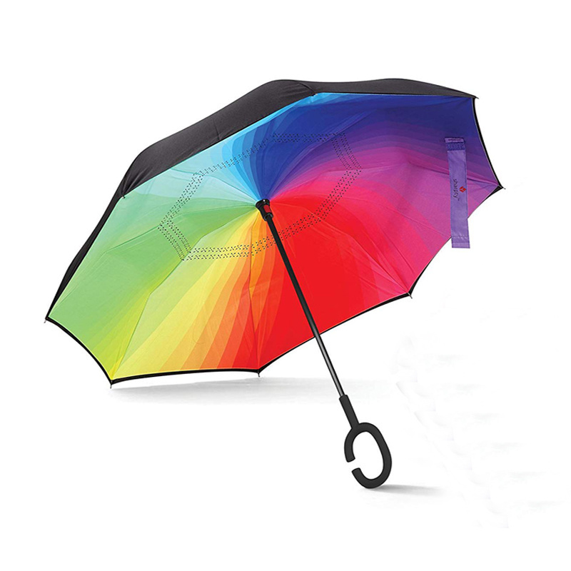 Ovida Automatic Reverse Rainbow Umbrella for Couple