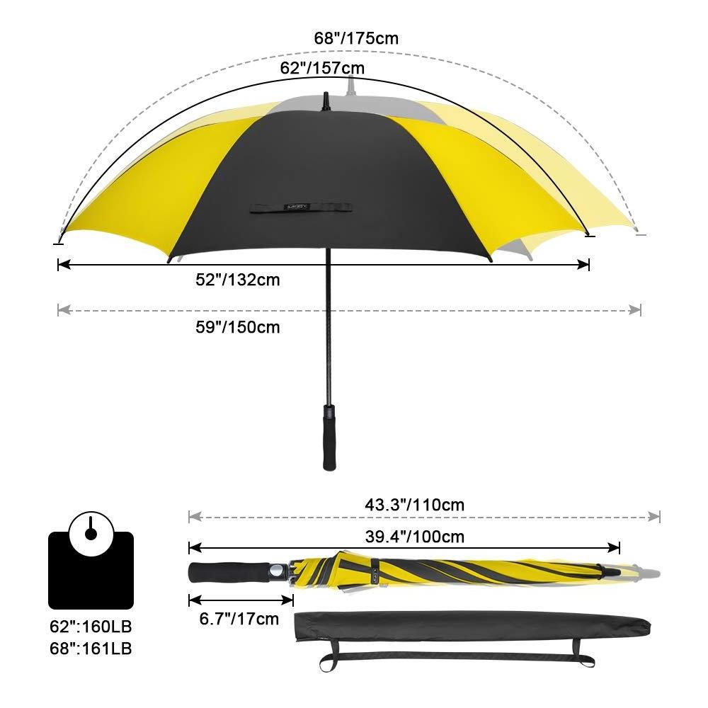 Non Slip Foam Stick Black And Yellow Multi-color Advertising Promotional Umbrella Windproof Logo Prints Golf Umbrella