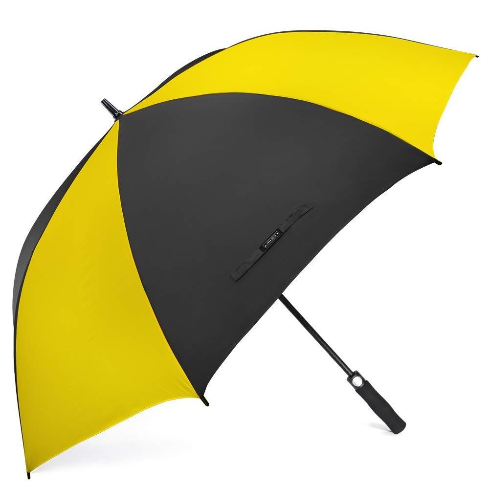 Non Slip Foam Stick Black And Yellow Multi-color Advertising Promotional Umbrella Windproof Logo Prints Golf Umbrella