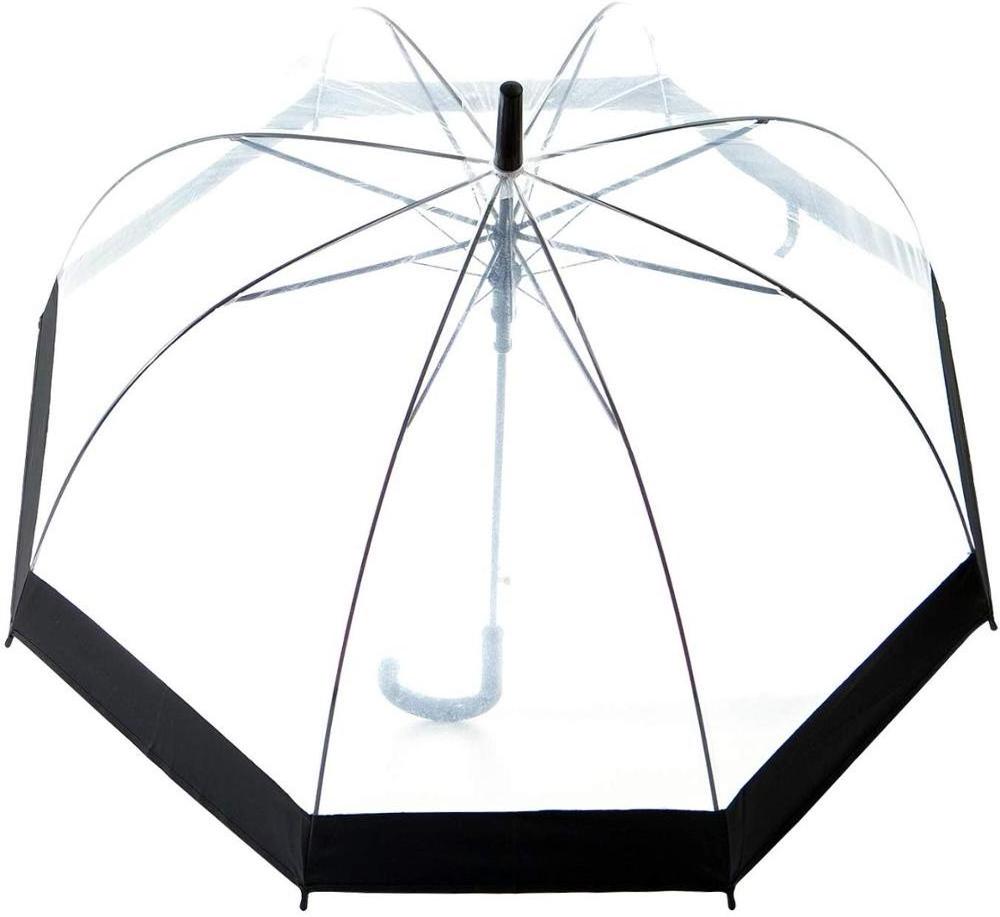 Ovida large Clear Umbrella Custom Logo Arched mushroom bird cage umbrella straight transparent umbrella