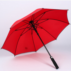 Semi-automatic fiber glass rib golf reflective umbrella