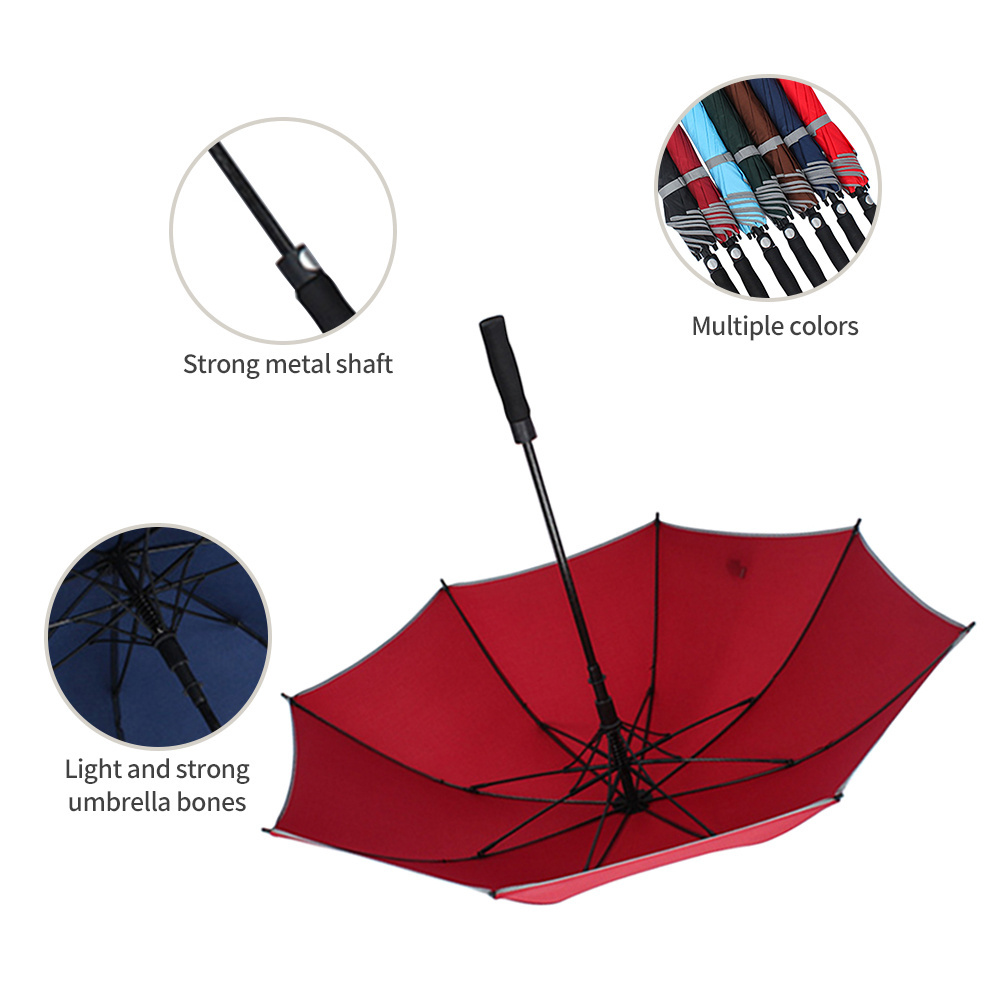 Top Quality Promotional Bestselling Golf Umbrella with Logo Printing EVA Travel Polyester Opp Bag Pongee Store Fiberglass