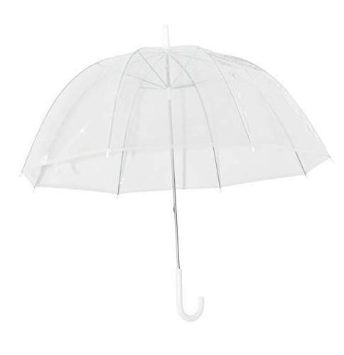 Ovida PVC umbrella plastic disposable Hot selling wholesale automatic vinyl transparent clear umbrella for wedding