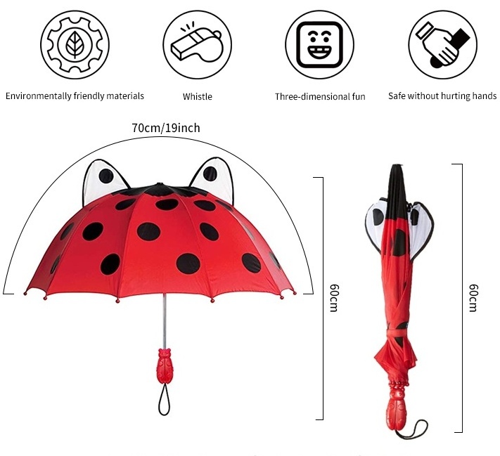 Ovida Children 3D kids cute umbrella animal pattern kids umbrella parasol for children