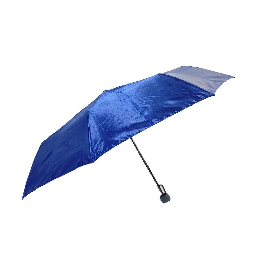 OVIDA Royal Blue Shining Custom Logo Umbrella 3 Fold Manual Portable Umbrella