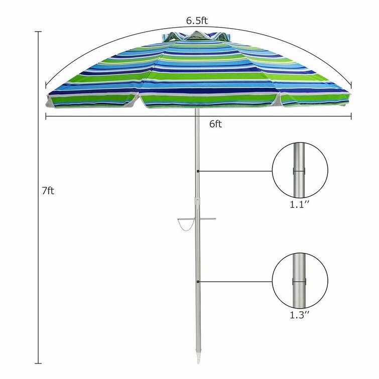 OVIDA 40 Inch Big Size Beach Umbrella Cheap Promotional Outdoor Umbrella