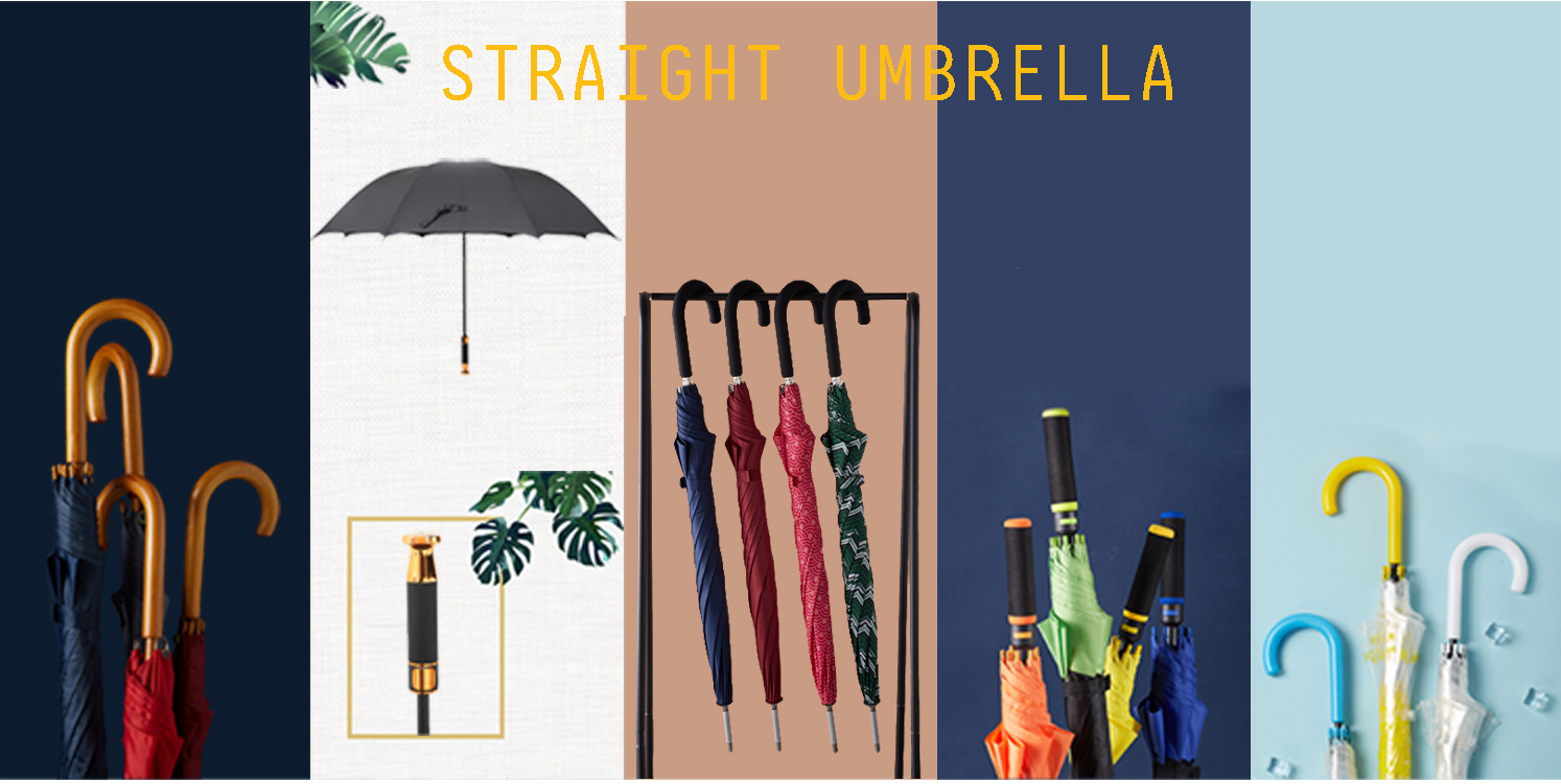 Ovida POE umbrella Most popular straight auto open cheap straight j handle umbrella dome umbrella Flamingo design