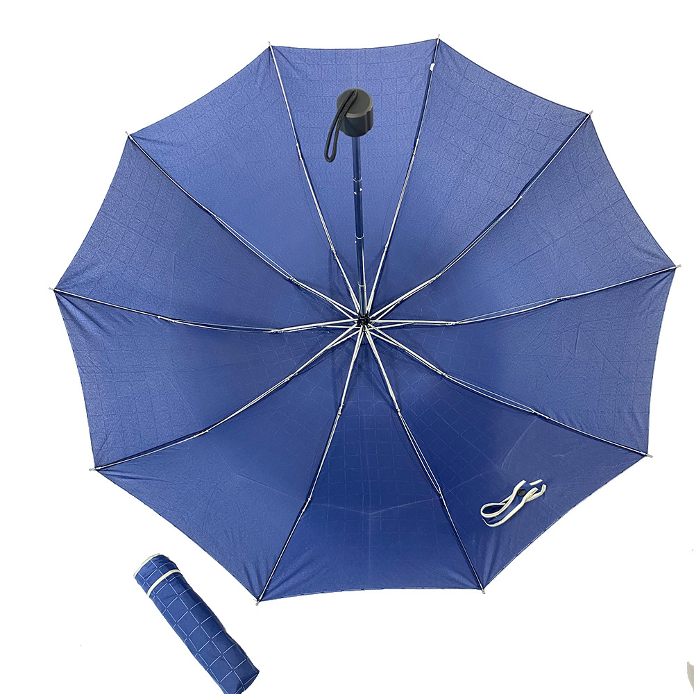 OVIDA Custom Printed Umbrella Stainless Steel Frame Manual 3 Folding Umbrella