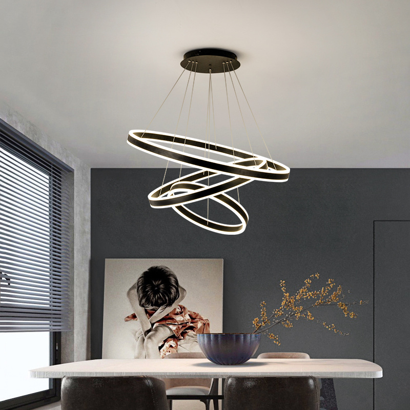 Modern chandelier pendant lights classic rings decorative lighting  up and down  led pendant hanging light fixtures